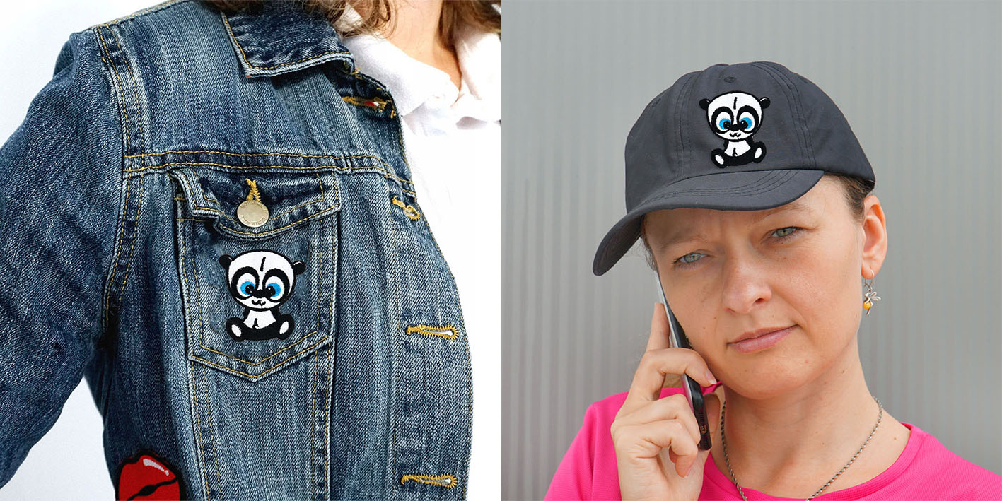 Naszywka naprasowanka panda przemek
